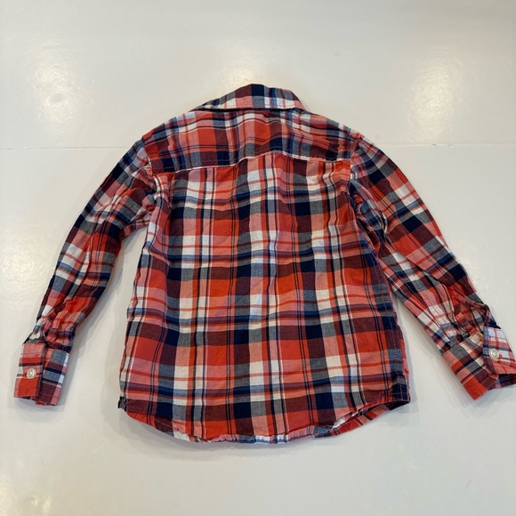4/20$ Carter's Toddler Red and Blue Plaid Button Down Shirt size 2T - Picture 6 of 7